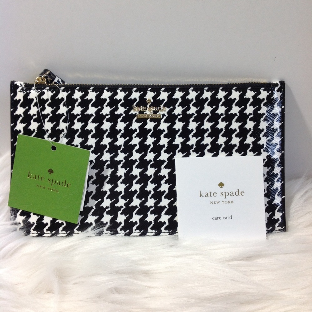 Kate Spade Ariah Houndstooth wristlet - Picture 5 of 6